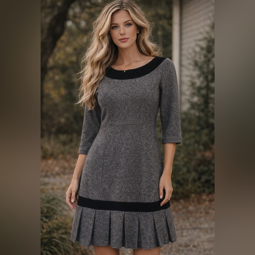 Pendleton Wool and Silk 3/4 Sleeve Size 8 Dress